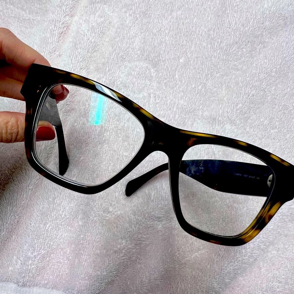 Celine Tortoise Square Reading Frames Pristine Condition